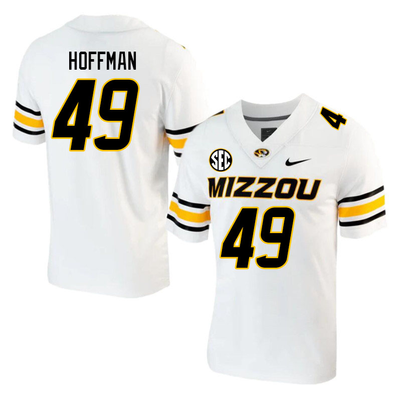 Men #49 Jake Hoffman Missouri Tigers College 2023 Football Stitched Jerseys Sale-White - Click Image to Close